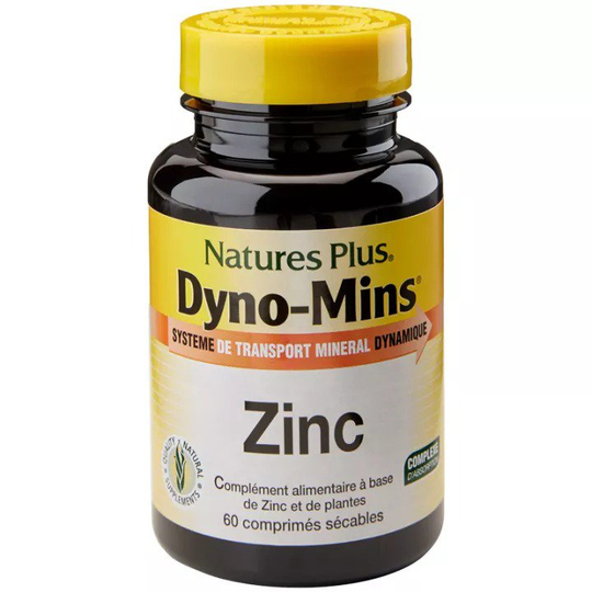 Natures Plus Dyno Mins Zinc 15 mg 60 chelated tablets