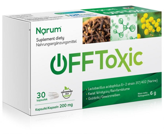 Narum Narine OFFtoxic 200 mg Probiotic 30 caps ORGANIC CLEANING