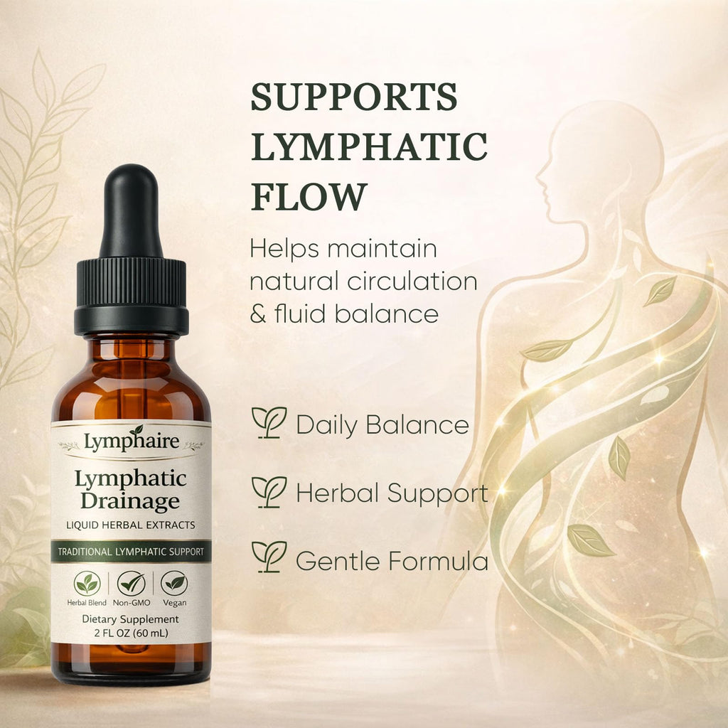 Aacnre Lymphaire Lymphatic Drainage Drops, Herbal Fluid Balance Support, Lymphatic System Support, Immune System & General Wellness, Vegan & Non-GMO, 2 Fl Oz (1) - Maple Wellness Supplements