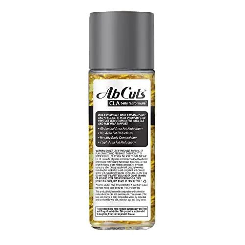 Ab Cuts CLA Belly Fat Formula - 80 Easy-to-Swallow Softgels - Omega 3 Fish Oil, Flaxseed - TrustMedUSA