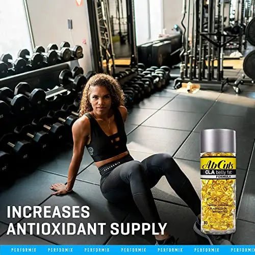 Ab Cuts CLA Belly Fat Formula - 80 Easy-to-Swallow Softgels - Omega 3 Fish Oil, Flaxseed - TrustMedUSA