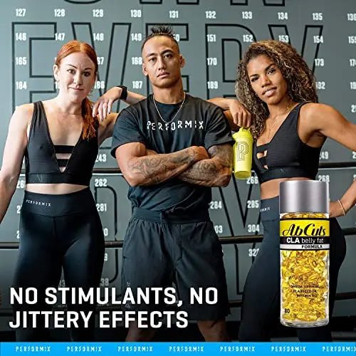 Ab Cuts CLA Belly Fat Formula - 80 Easy-to-Swallow Softgels - Omega 3 Fish Oil, Flaxseed - TrustMedUSA