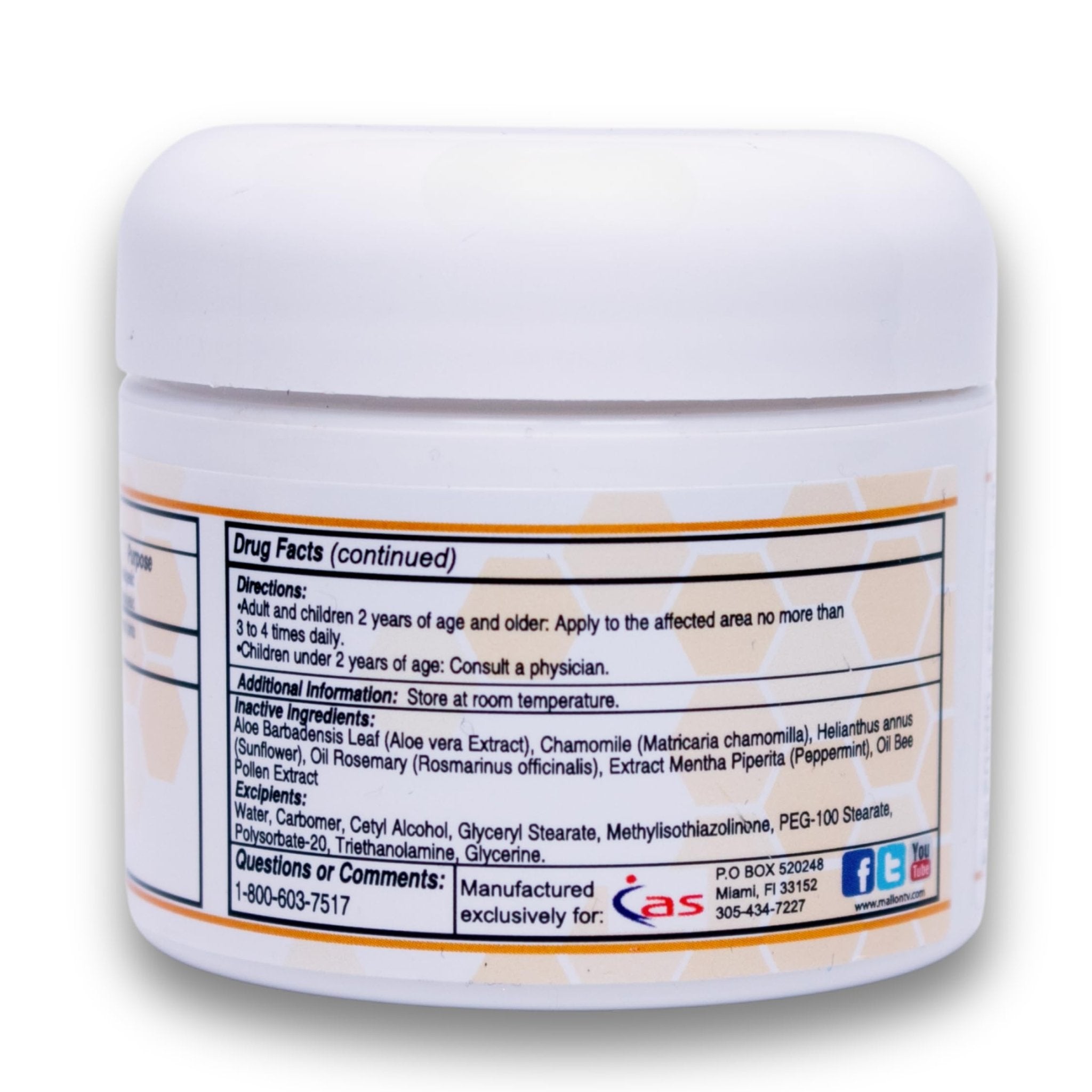 ABEE MED Extra Strength Joint & Muscle Relief Cream – Menthol Cooling & Warming Formula with Bee Pollen, Aloe & Chamomile – Fast-Absorbing Comfort Cream for Back, Knees & Muscles – 2 oz - TrustMedUSA