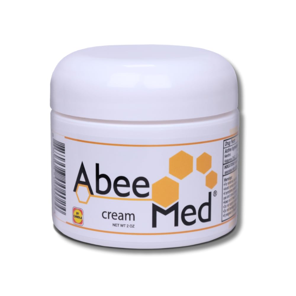 AbeeMed Cream Bee Venom Apitoxin for Aches - Menthol - Histamine DHCL - Bee Polen - Chamomile - Support for Neck and Backache - Supports Joint & Muscle Discomfort - Sprains, Bruises and Strains V2 - TrustMedUSA
