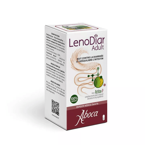 Aboca LenoDiar Adult Diarrhea intestinal balance 20 capsules - TrustMedUSA