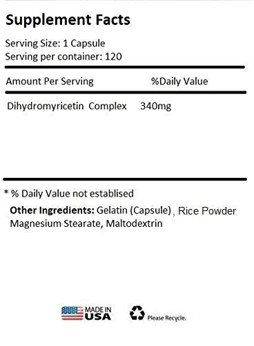 Absonutrix Dihydromyricetin - 520 mg, 120 Servings, Made in USA, Quick Absorption, Quality Potent Ingredients, Third-Party Tested, Non-GMO, GMP Certified, Cruelty Free Products - TrustMedUSA