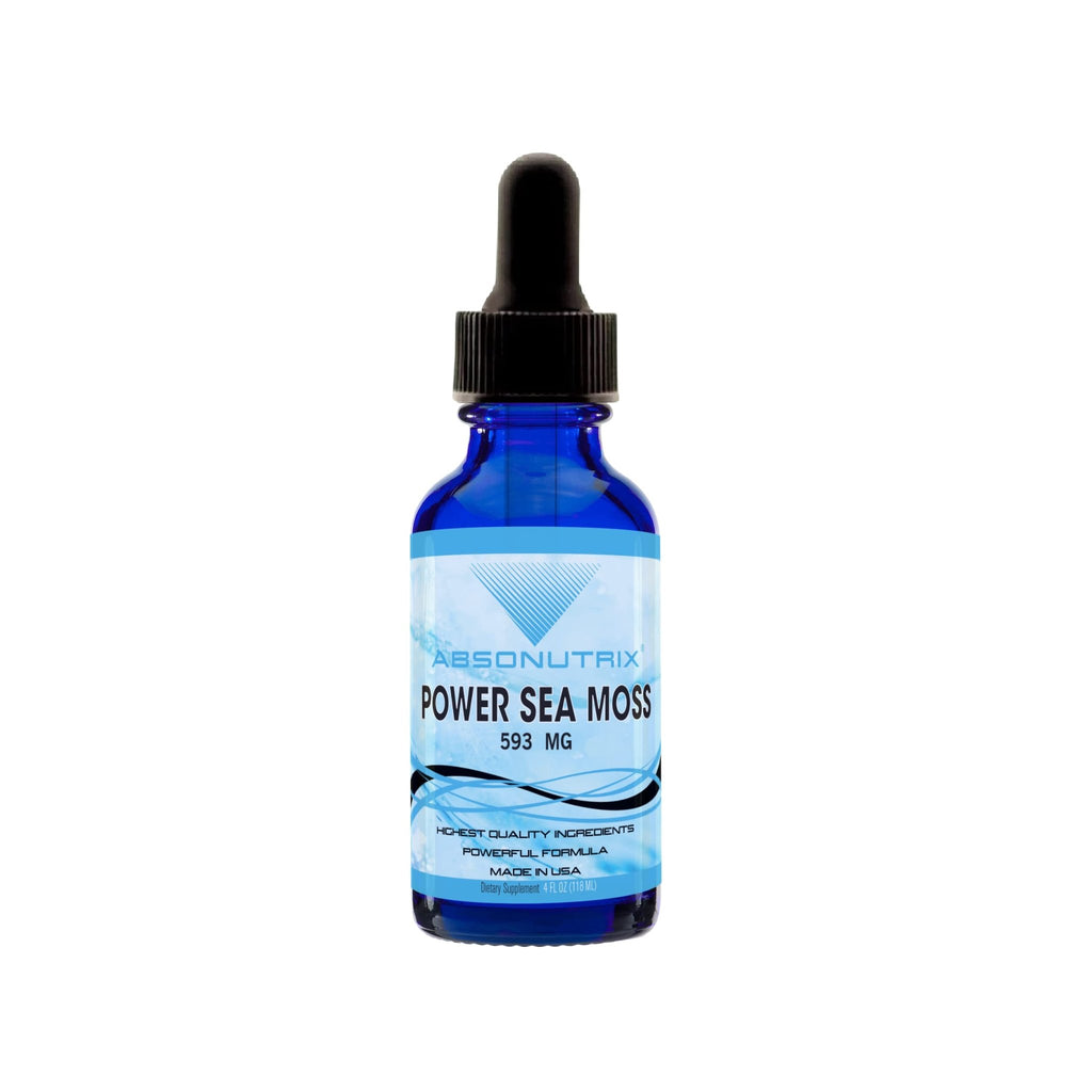 Absonutrix Power Sea Moss with Blend Burdock Root Extract 593mg, 4 Oz Liquid, 200 Servings, Made in USA, Quick Absorption, Quality Potent Ingredients, Third-Party Tested, Non-GMO - TrustMedUSA