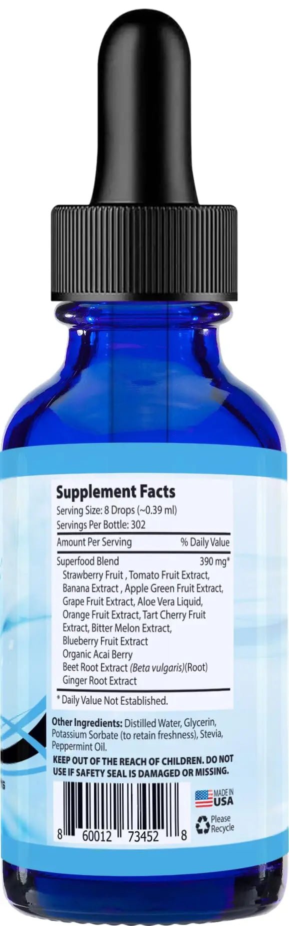 Absonutrix Superfood Extract 390 mg, 4 Oz Liquid, 302 Servings, Made in USA, Quick Absorption, Quality Potent Ingredients, Non-GMO, GMP Certified, Cruelty-Free Products - TrustMedUSA