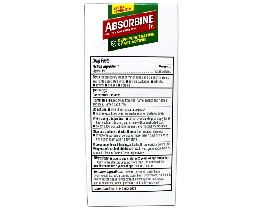 Absorbine Plus Pain Relieving Liquid - 4 oz, Pack of 6. - TrustMedUSA