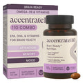 Accentrate110 - Focus Supplement - Methylated Vitamin B Complex with Omega 3 Fatty Acid Supplement - L-Methylfolate, Vitamin B12, P-5-P, Riboflavin, VIT D, – 60 Softgels (1 Month Supply) - TrustMedUSA