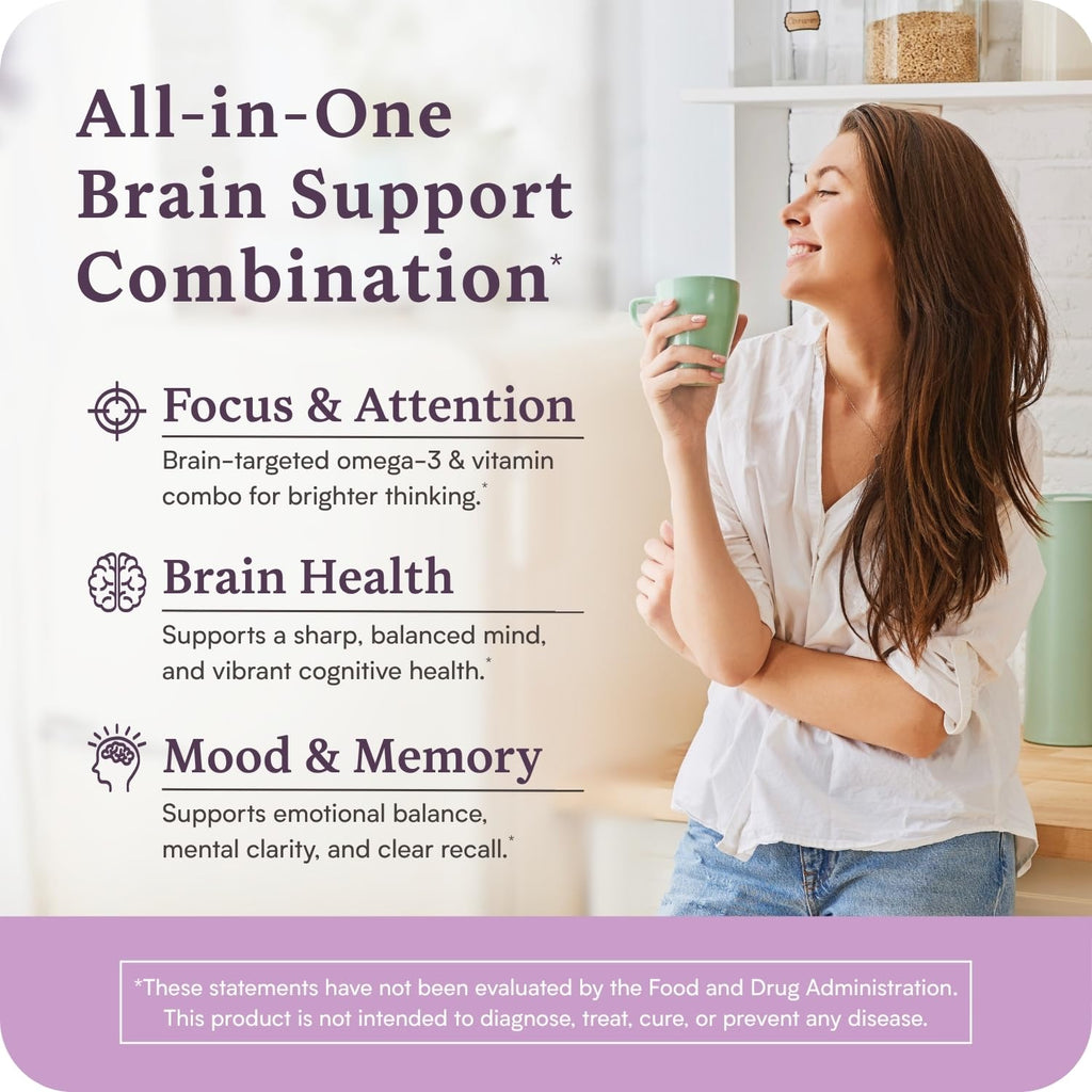 Accentrate110 - Focus Supplement - Methylated Vitamin B Complex with Omega 3 Fatty Acid Supplement - L-Methylfolate, Vitamin B12, P-5-P, Riboflavin, VIT D, – 60 Softgels (1 Month Supply) - TrustMedUSA