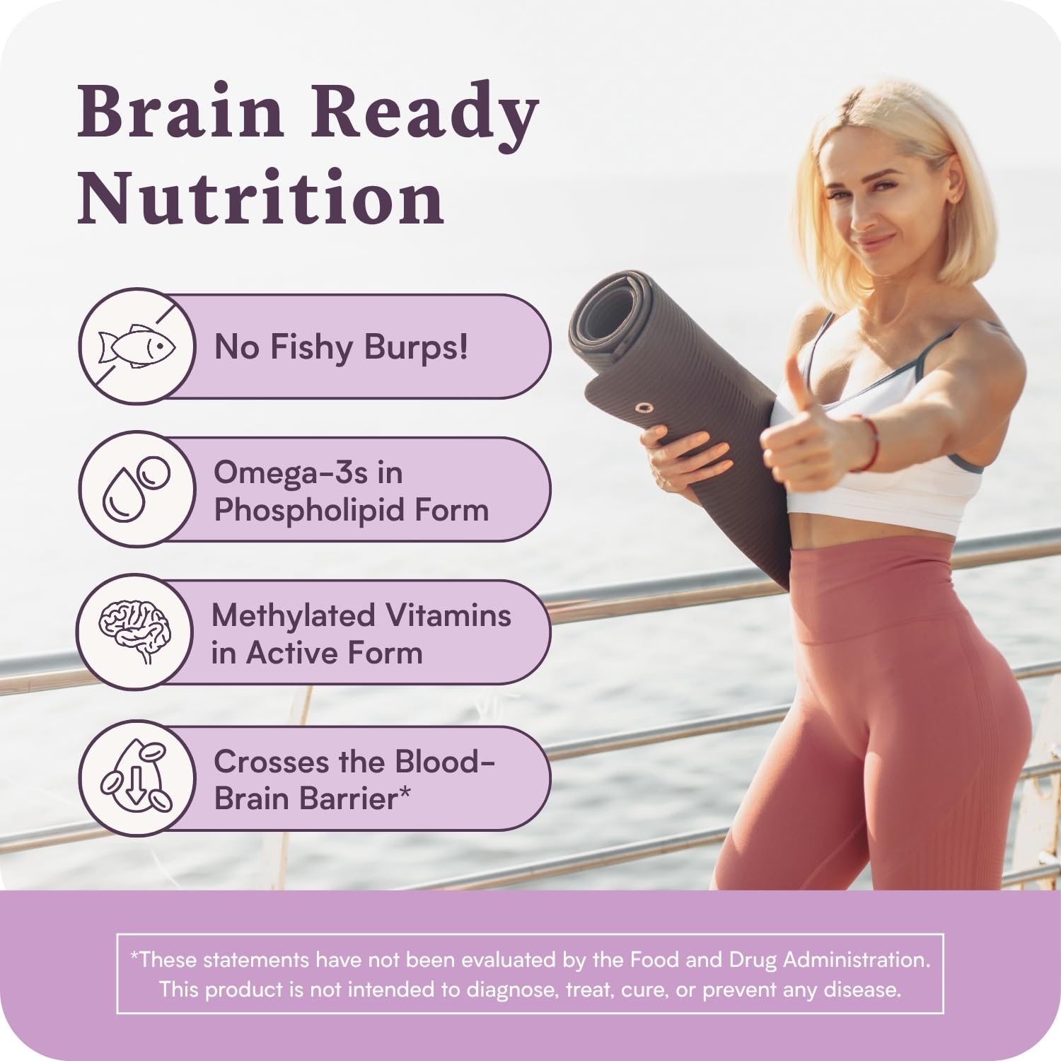 Accentrate110 - Focus Supplement - Methylated Vitamin B Complex with Omega 3 Fatty Acid Supplement - L-Methylfolate, Vitamin B12, P-5-P, Riboflavin, VIT D, – 60 Softgels (1 Month Supply) - TrustMedUSA