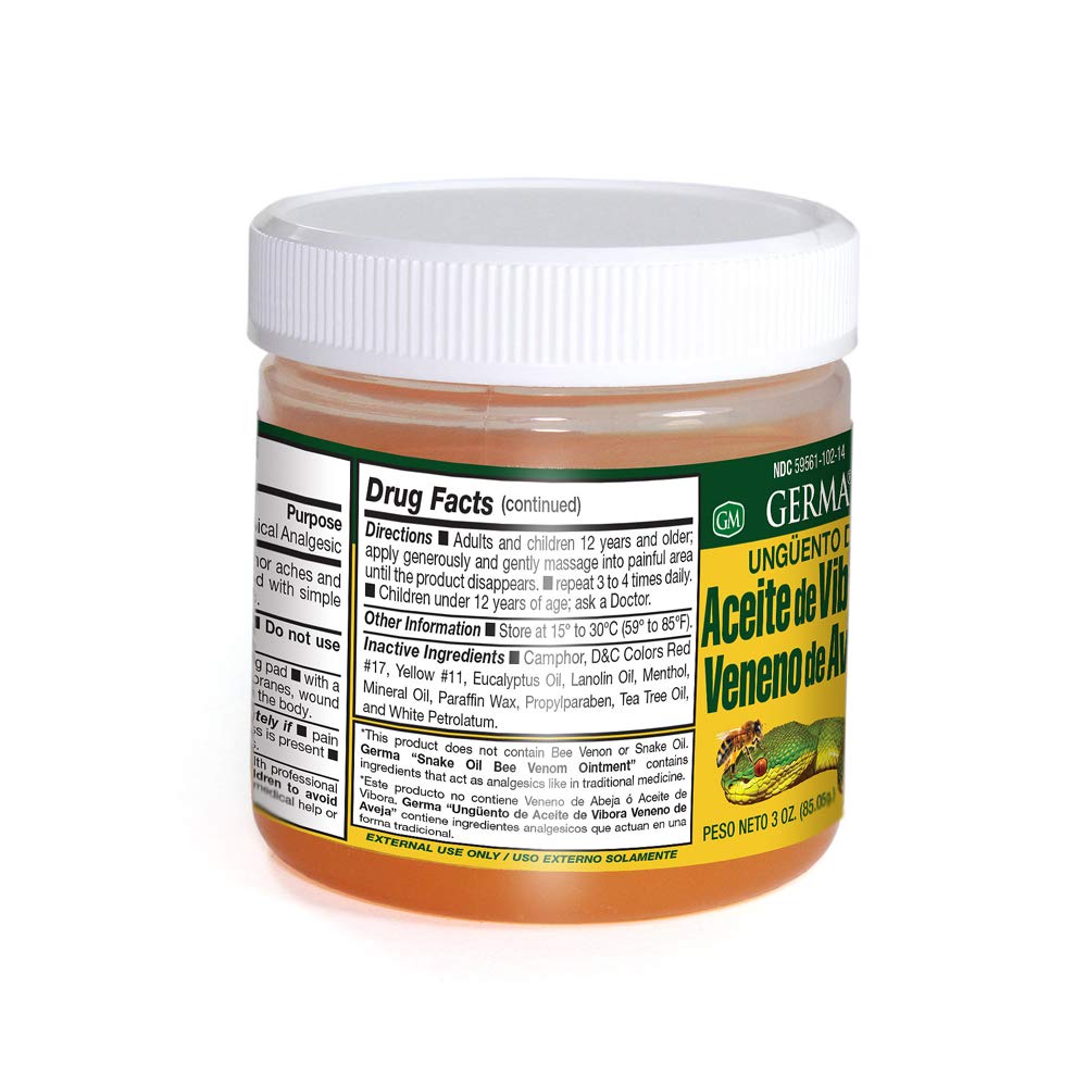Aceite de Vibora con Veneno de Aveja 3 oz. - TrustMedUSA