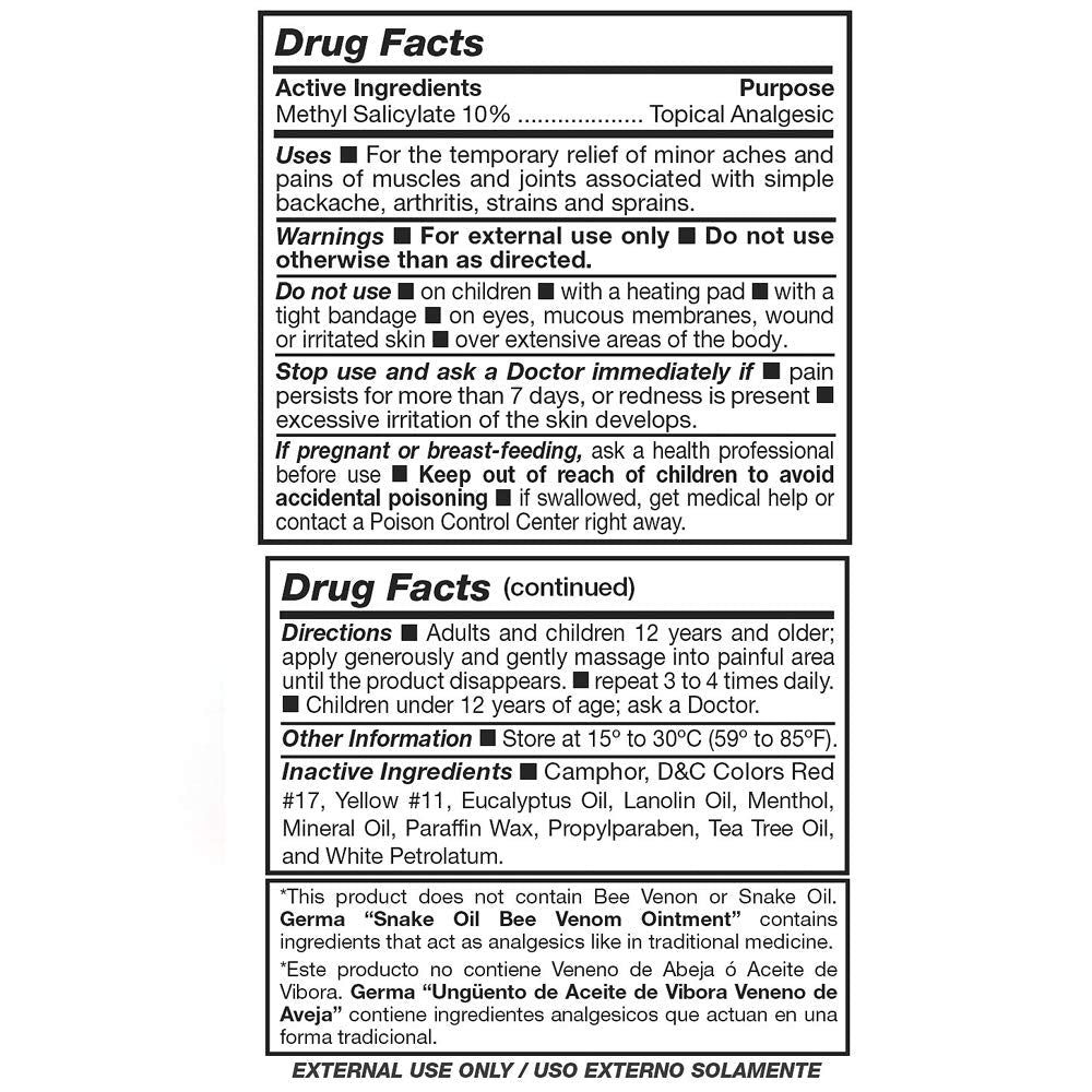 Aceite de Vibora con Veneno de Aveja 3 oz. - TrustMedUSA