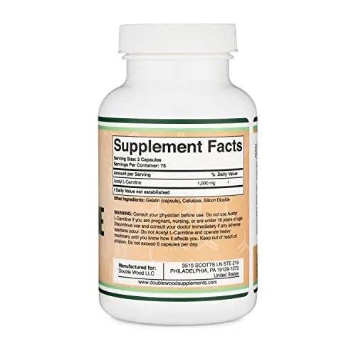 Acetyl L-Carnitine 1,000mg Per Serving, 150 Capsules (ALCAR for Brain Function Support - TrustMedUSA