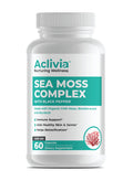 Aclivia - Organic Irish Sea Moss Capsules with Bladderwrack & Burdock Root - 102 Minerals Sea Moss Supplement - Thyroid Support, Immune Boost - Non-GMO (60 Count) - TrustMedUSA