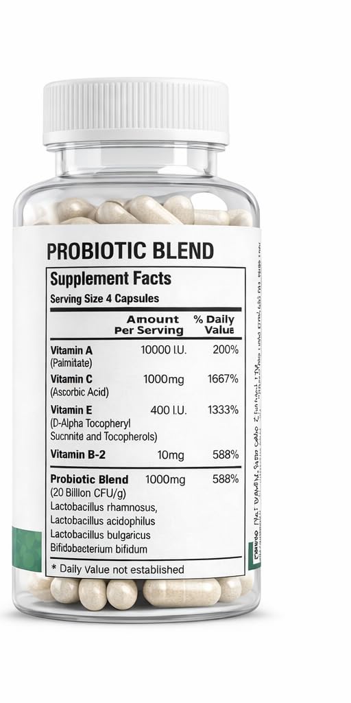 Acne Pills Probiotic Acne Supplements for Teens & Adults - Hormonal Acne Vitamins, Gut Health for Clear Skin, Non-GMO (60 Capsules) Gut Skin Axis - TrustMedUSA
