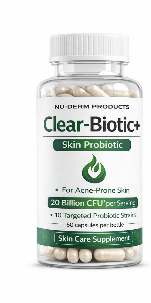 Acne Pills Probiotic Acne Supplements for Teens & Adults - Hormonal Acne Vitamins, Gut Health for Clear Skin, Non-GMO (60 Capsules) Gut Skin Axis - TrustMedUSA