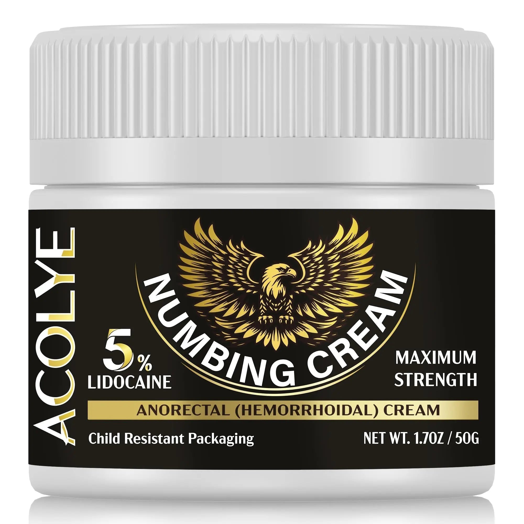 Acolye Numbing Cream Extra Strength: 5% Lidocaine Local Anesthetic- Long Lasting Extra Relief with Menthol Arnica and Emu Oil - Hemorrhoid Cream - TrustMedUSA