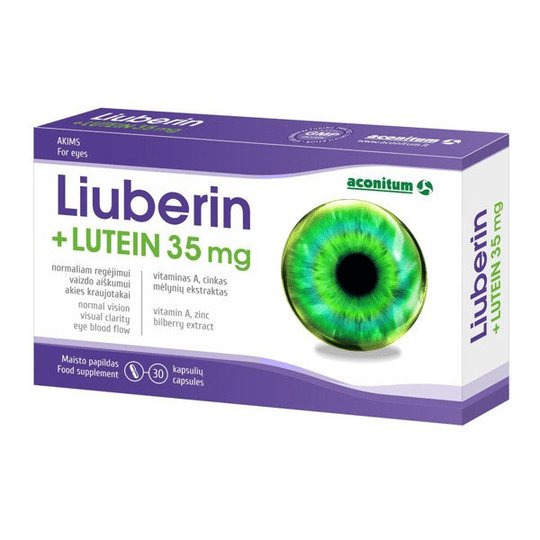 ACONITUM LIUBERIN + LUTEIN, 35 mg, 30 capsules - Maple Wellness Supplements