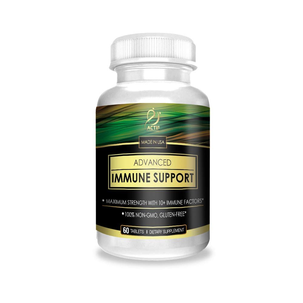 Actif Advanced Immune Support with 10+ Factors for Immunity Booster - 100% Natural, Non-GMO, 60 count - TrustMedUSA