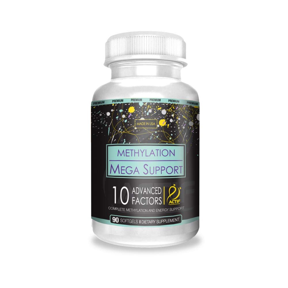ACTIF Methylation Mega Support with 10 Advanced Factors and Organic Folate – 100% Natural, Non-GMO, 90 Count - TrustMedUSA