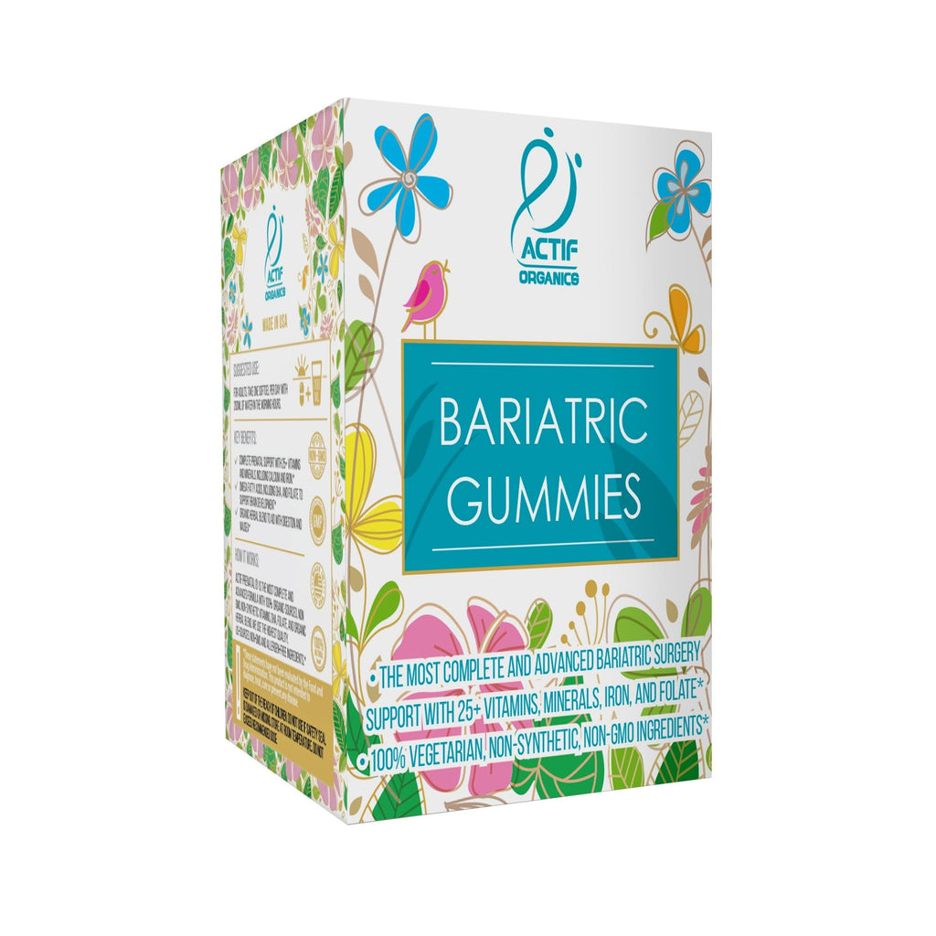 ACTIF Organic Bariatric Gummies with 25+ Organic Vitamins and Minerals for Bariatric Surgery Gastric Bypass Surgery, Advanced Formula - 90 Count - TrustMedUSA