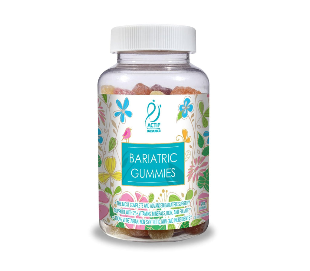 ACTIF Organic Bariatric Gummies with 25+ Organic Vitamins and Minerals for Bariatric Surgery Gastric Bypass Surgery, Advanced Formula - 90 Count - TrustMedUSA