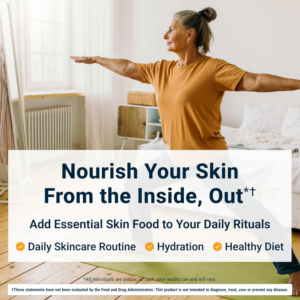 ACTIVATEDYOU Essential Skin Food, Advanced Skincare Collagen Elastin Support Supplement for Aging Skin, Helps Improve Appearance of Face Texture, Sagging w/Dermaval, Vitamin C (30 Count (Pack of 3)) - TrustMedUSA