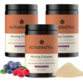 ACTIVATEDYOU Morning Complete Super Greens Powder Drink Mix - Gut Health Boost with Prebiotics, Probiotics, & Antioxidants - 10 Billion CFUs, Mixed Berry Flavor - Greens Superfood Powder - 3 Pack - TrustMedUSA