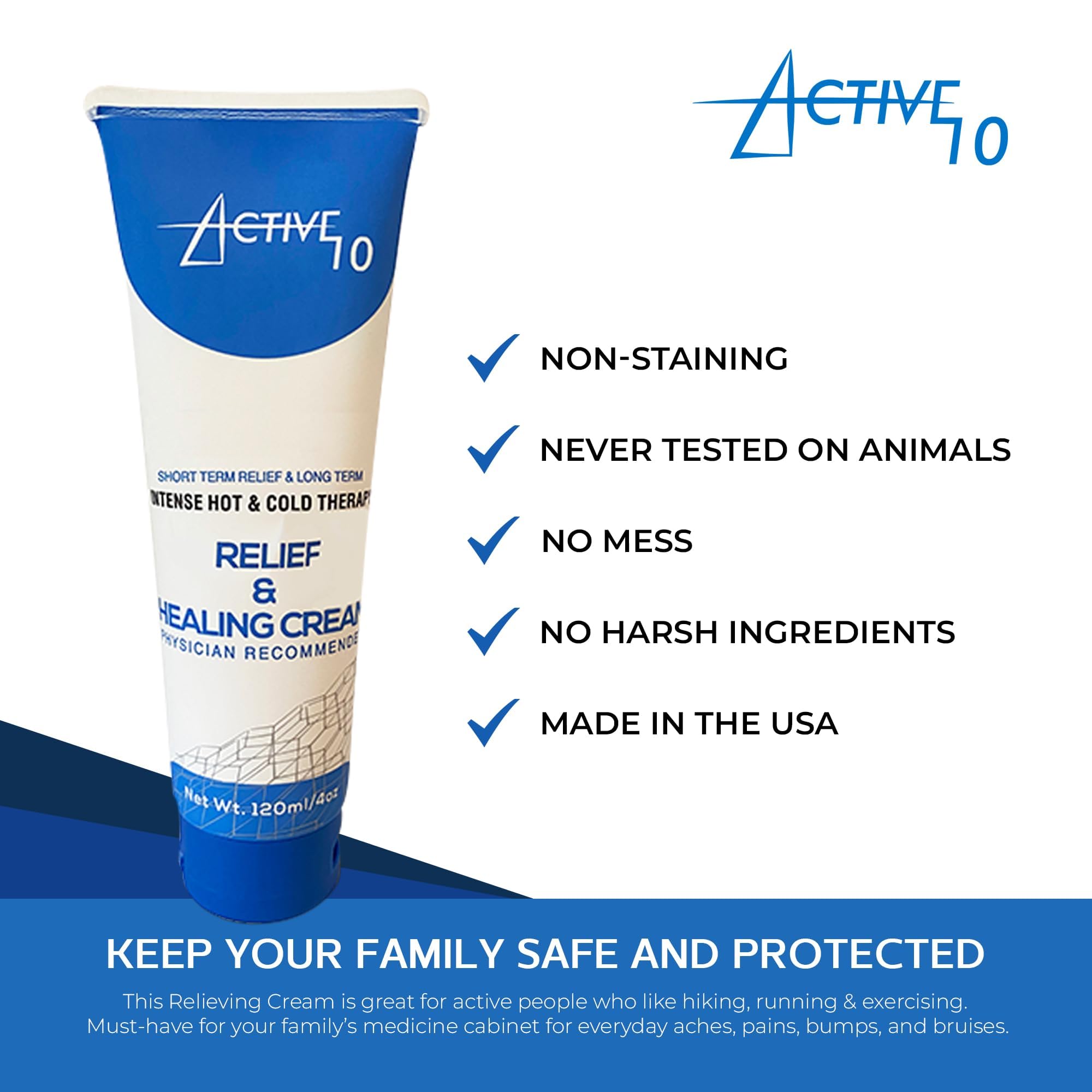 Active 10 Relief and Healing Cream, 4 OZ - TrustMedUSA