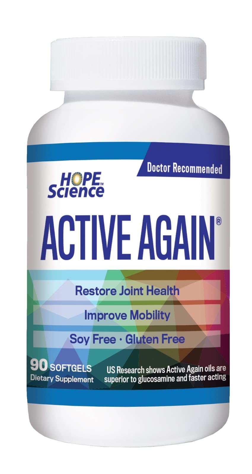ACTIVE AGAIN Hope Science Joint & Muscle – 90 Softgels | Supports Joint Comfort, Flexibility & Mobility | Muscle & Back Support | Made in USA - TrustMedUSA