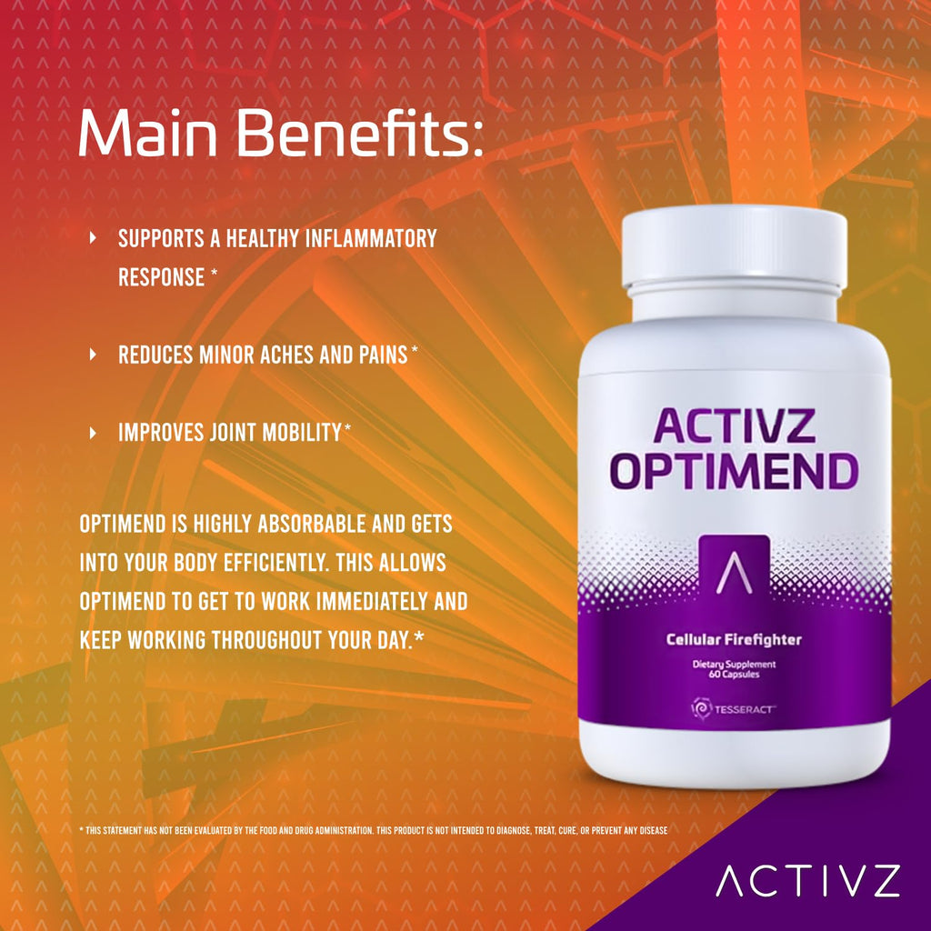 ACTIVZ Optimend - Advanced Joint Mobility and Comfort Support with Enhanced Bioavailability Using CyLoc Dextrin and DexKey Technology - 60 Capsules - TrustMedUSA