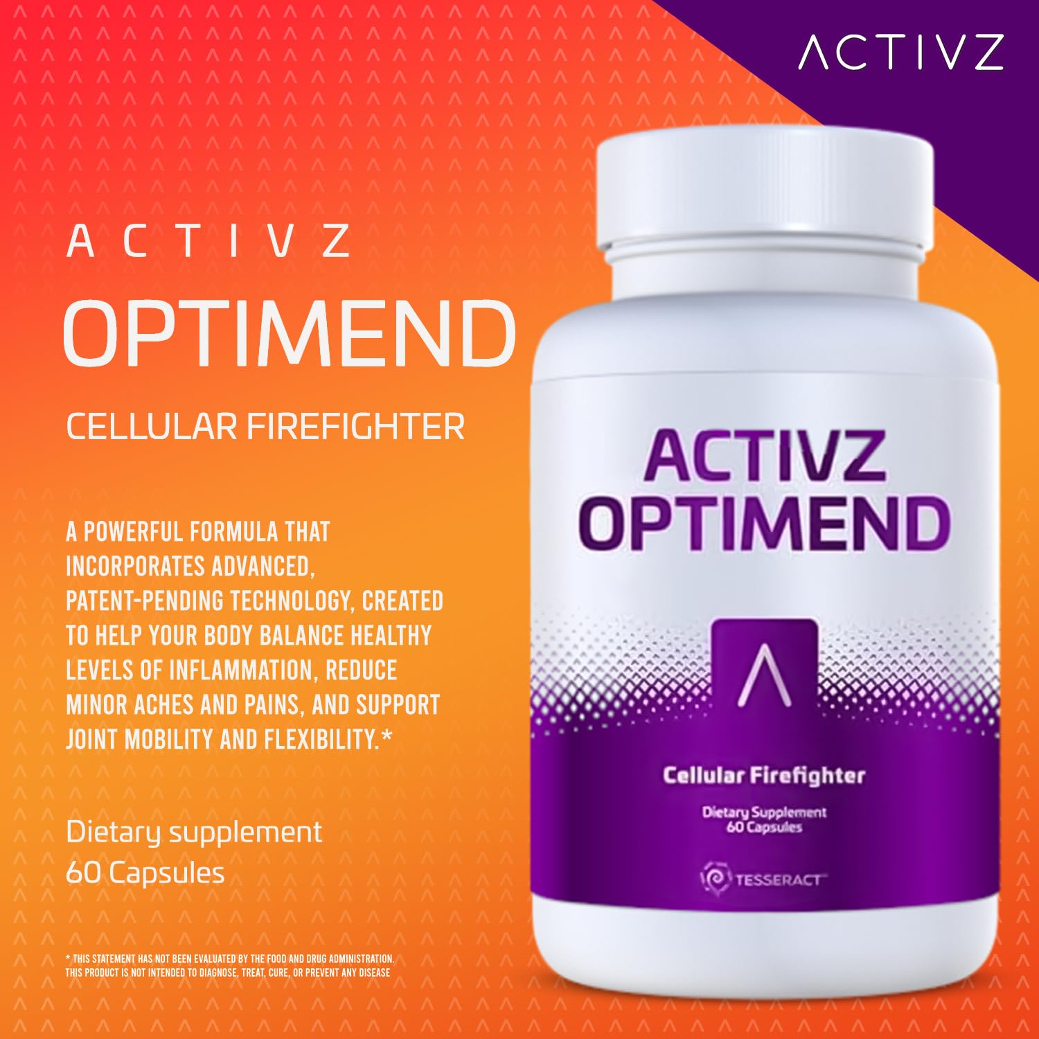 ACTIVZ Optimend - Advanced Joint Mobility and Comfort Support with Enhanced Bioavailability Using CyLoc Dextrin and DexKey Technology - 60 Capsules - TrustMedUSA