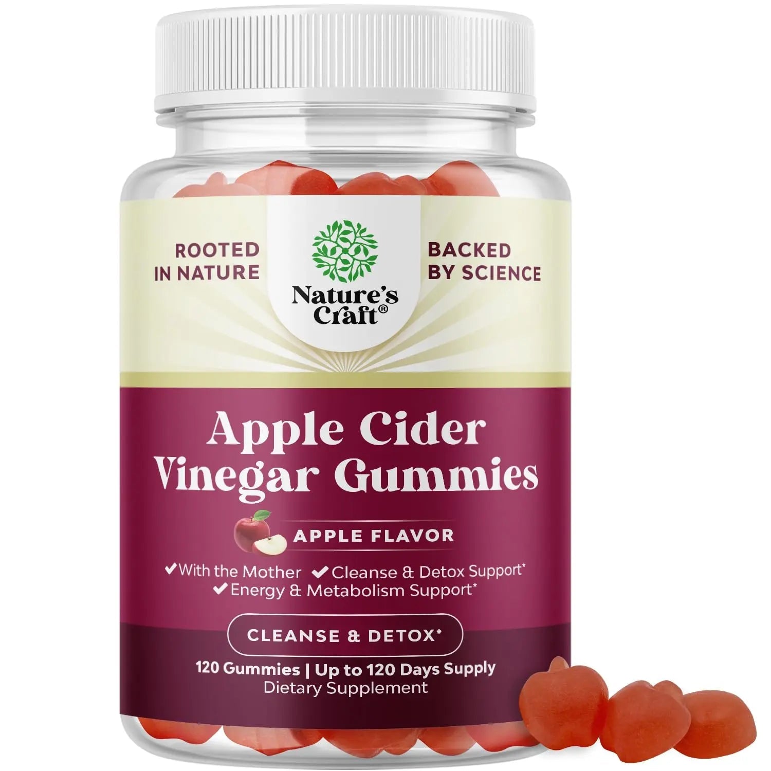 ACV Apple Cider Vinegar Gummies - Natural Energy Supplement ACV with Mother - TrustMedUSA