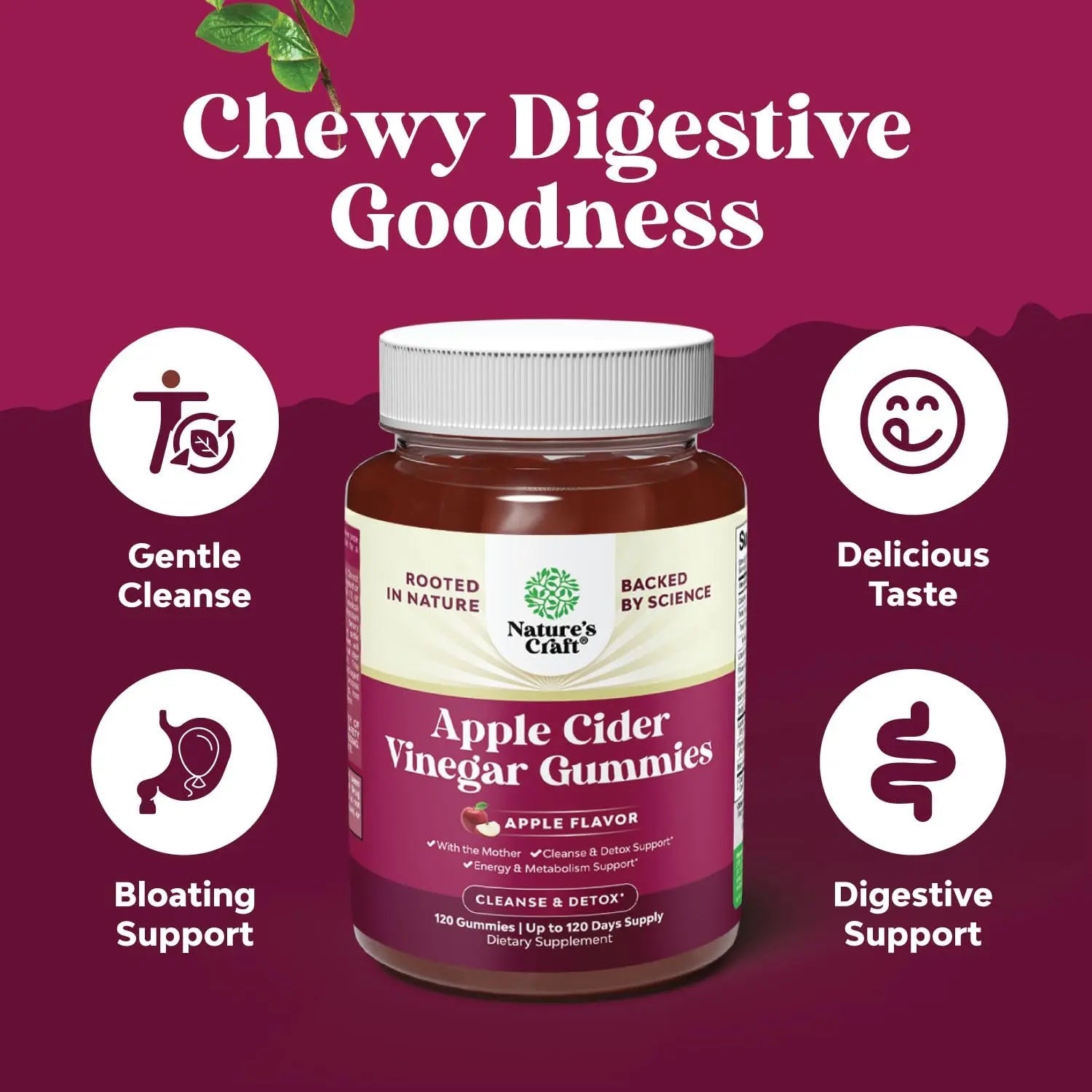 ACV Apple Cider Vinegar Gummies - Natural Energy Supplement ACV with Mother - TrustMedUSA
