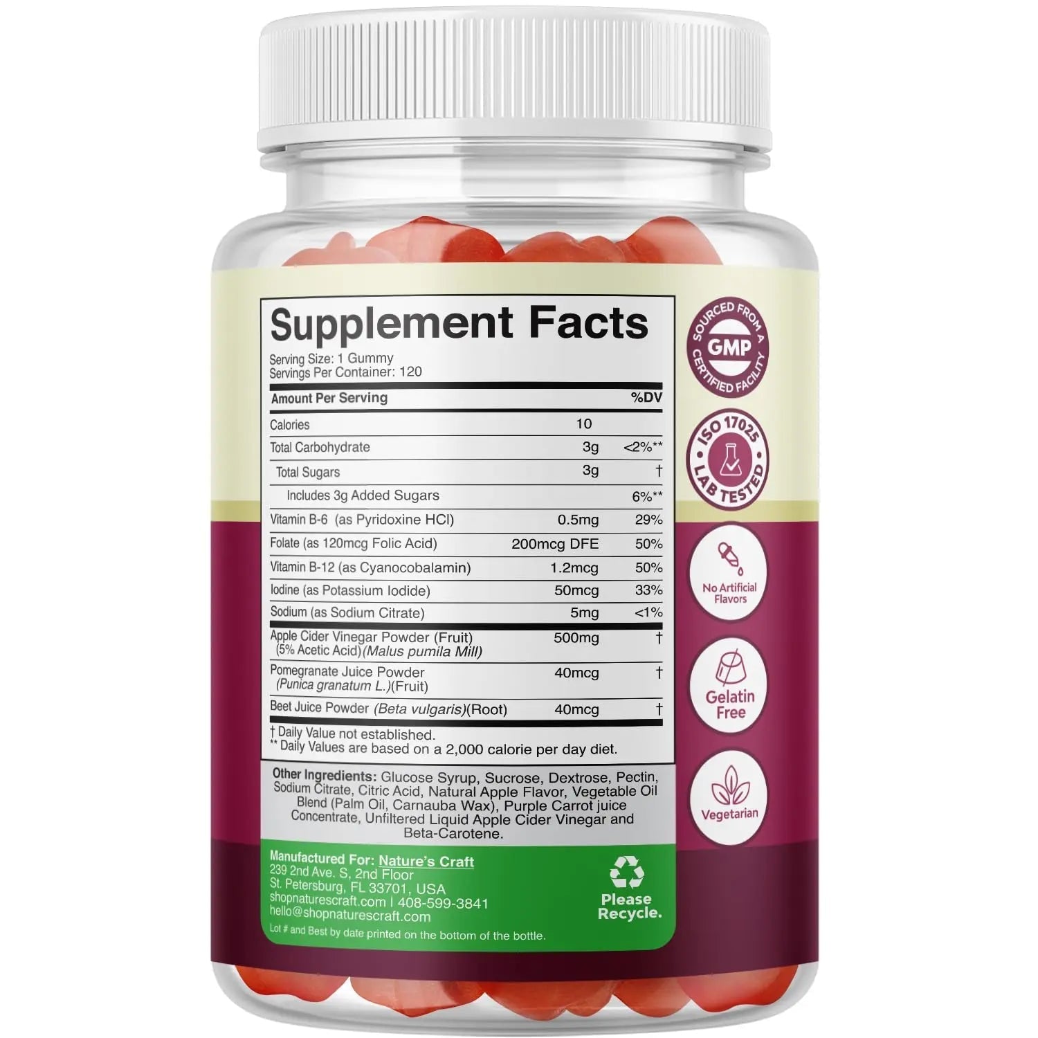ACV Apple Cider Vinegar Gummies - Natural Energy Supplement ACV with Mother - TrustMedUSA