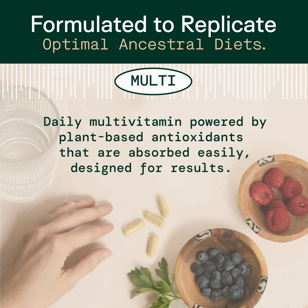Adapt Naturals Multivitamin for Women & Men, Bioavailable Easy-to-Absorb Multivitamin Daily Supplement with Biotin, Niacin, Vitamin A, B, C, D, E, K1, Zinc, Magnesium - Immune Support - 30 Day Supply - TrustMedUSA