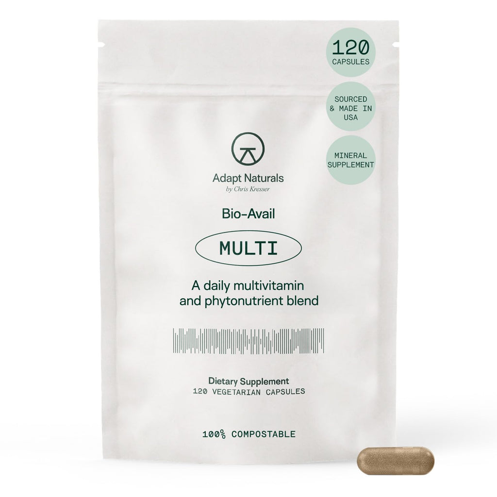 Adapt Naturals Multivitamin for Women & Men, Bioavailable Easy-to-Absorb Multivitamin Daily Supplement with Biotin, Niacin, Vitamin A, B, C, D, E, K1, Zinc, Magnesium - Immune Support - 30 Day Supply - TrustMedUSA