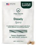 Adapt Naturals Steady Spirit Stress, Anxiety & Mood Support Supplement for Women and Men with Ashwagandha, L-Theanine, Holy Basil, Saffron, and Lemon Balm - Stress Relief Supplement - 30 Day Supply - TrustMedUSA