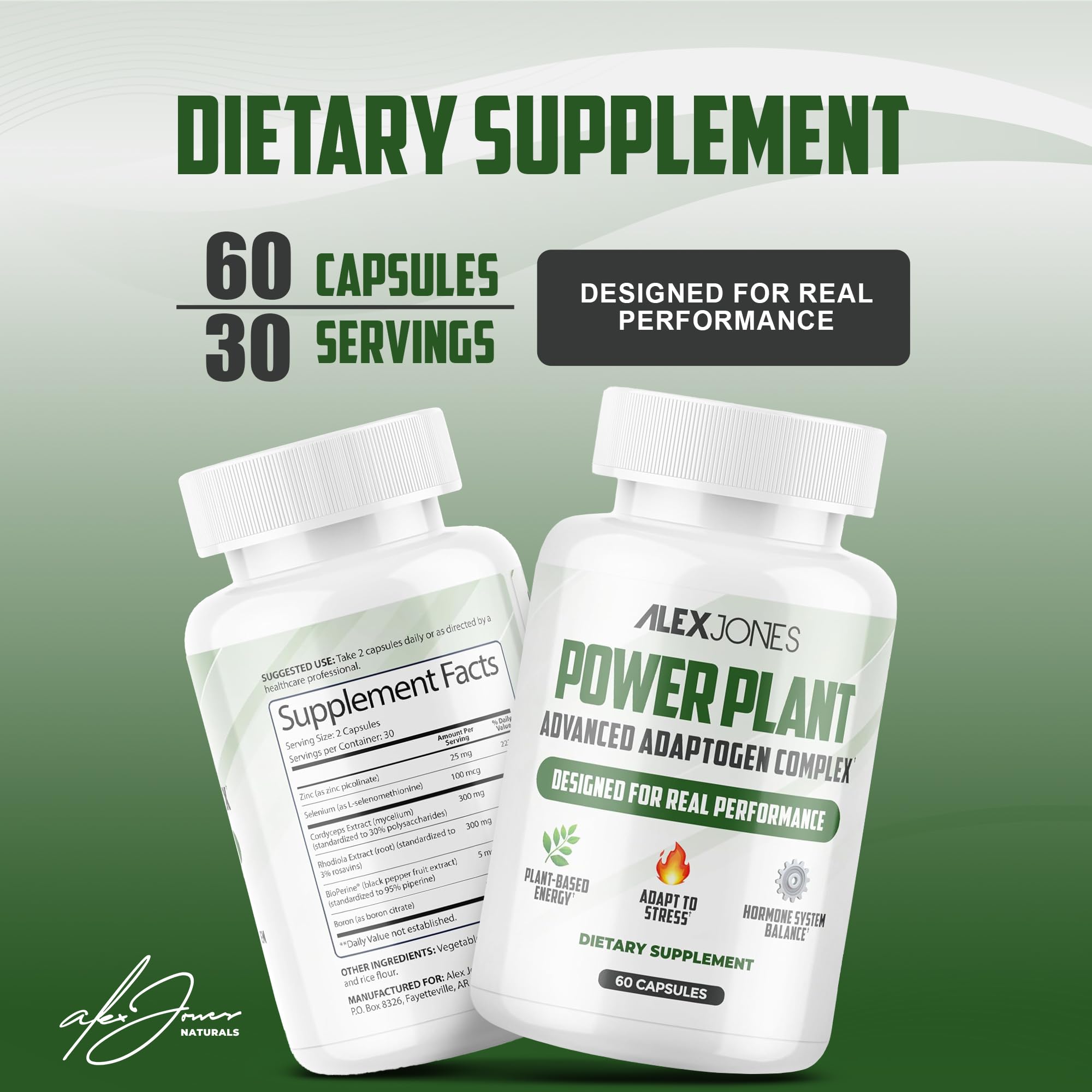 Adaptogenic Mushrooms with Cordyceps & Rhodiola – Daily Blend with Zinc, Selenium & Boron –Vegan Mushroom Capsules Supplement for Active Lifestyles – No Fillers or Additives – 60 Count - TrustMedUSA