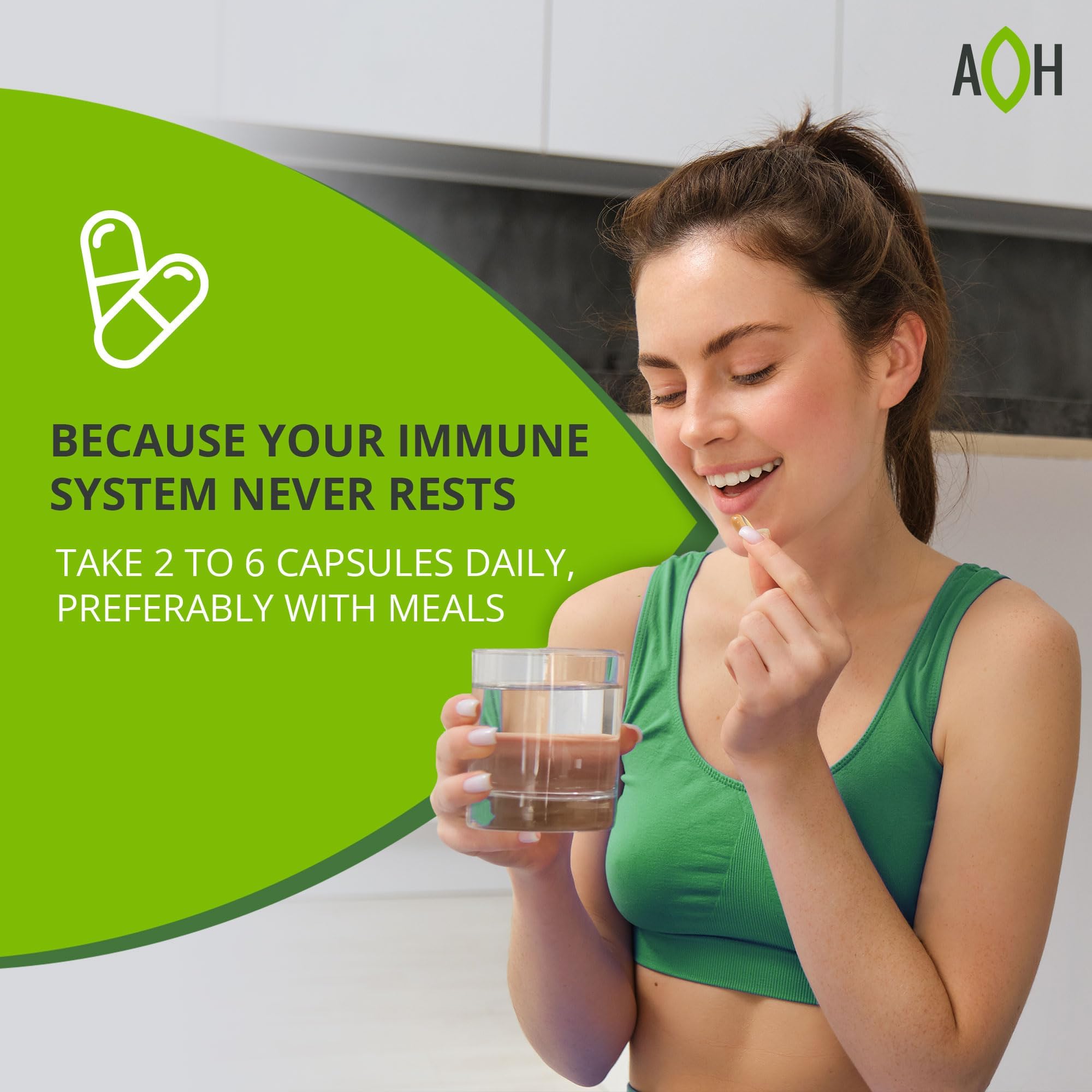 ADAPTOHEAL - Immuneheal – Adaptogen, Immune System Booster Supplement with Schisandra Chinensis, Ginseng and Mushroom Extract (90 Capsules) - TrustMedUSA
