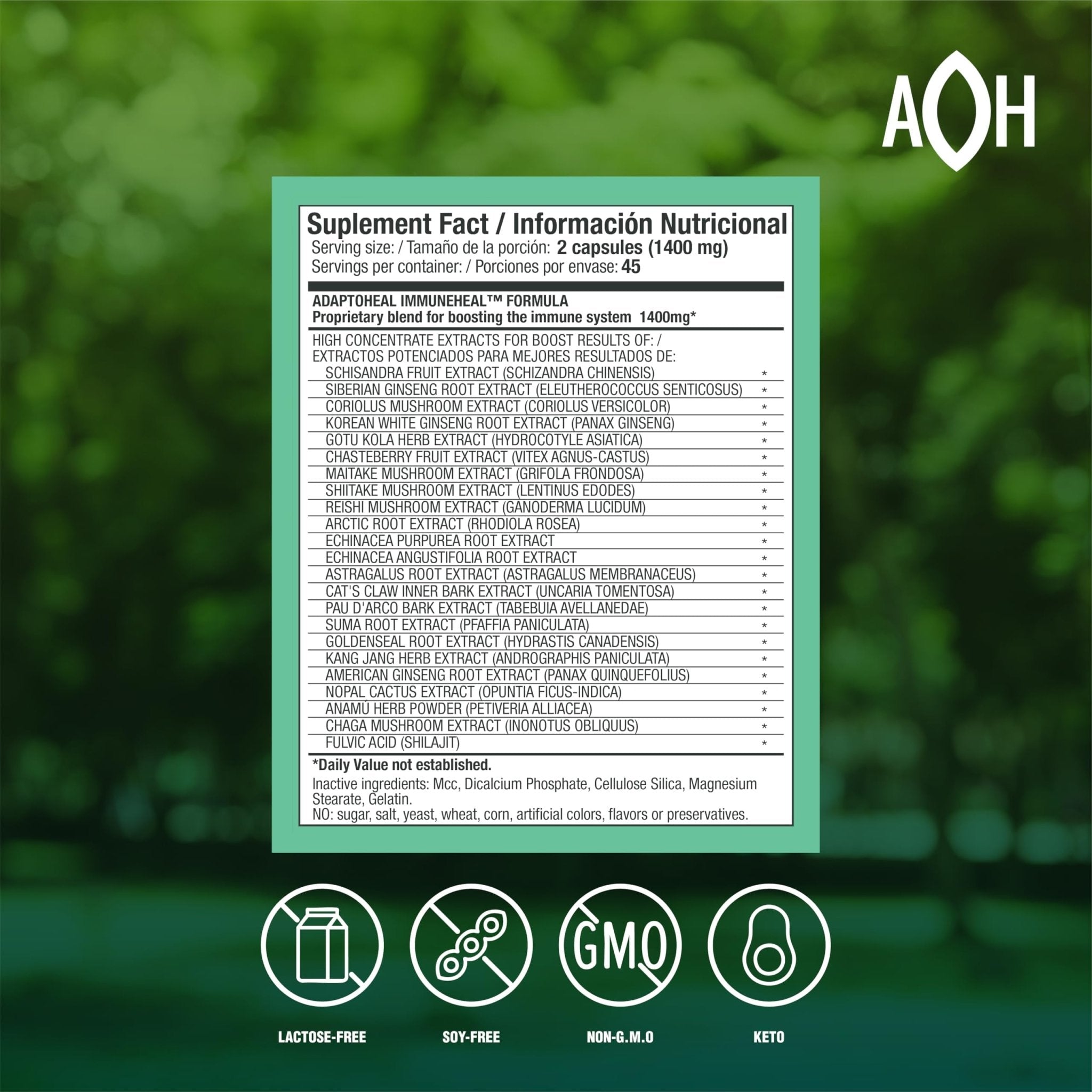 ADAPTOHEAL - Immuneheal – Adaptogen, Immune System Booster Supplement with Schisandra Chinensis, Ginseng and Mushroom Extract (90 Capsules) - TrustMedUSA