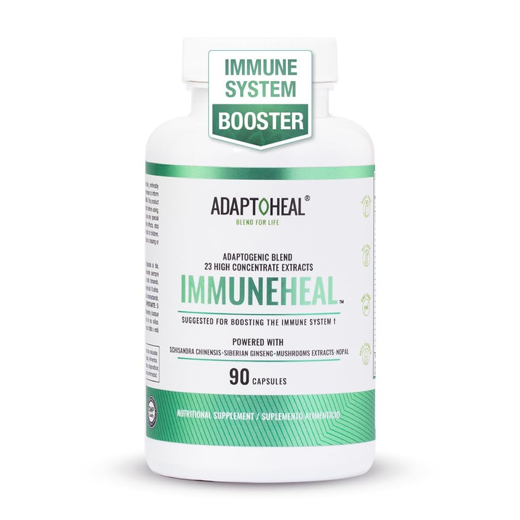 ADAPTOHEAL - Immuneheal – Adaptogen, Immune System Booster Supplement with Schisandra Chinensis, Ginseng and Mushroom Extract (90 Capsules) - TrustMedUSA