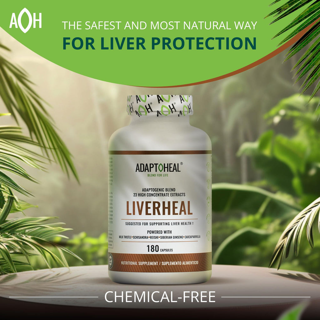 ADAPTOHEAL Milk Thistle, Turmeric and Astragalus Complex – Liverheal Herbal Liver Cleanse and Detox Formula with Artichoke and Schisandra Extracts – High-Potency Plant Blend (180 Capsules) - TrustMedUSA