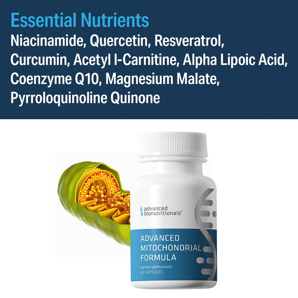 Advanced Bionutritionals – Advanced Mitochondrial Formula Support Supplement, Healthy Aging, Repair, Energy Optimizer with CoQ10, PQQ, Alpha Lipoic Acid, Gluten Free, Vegan, Non GMO (60 Tablets) - TrustMedUSA
