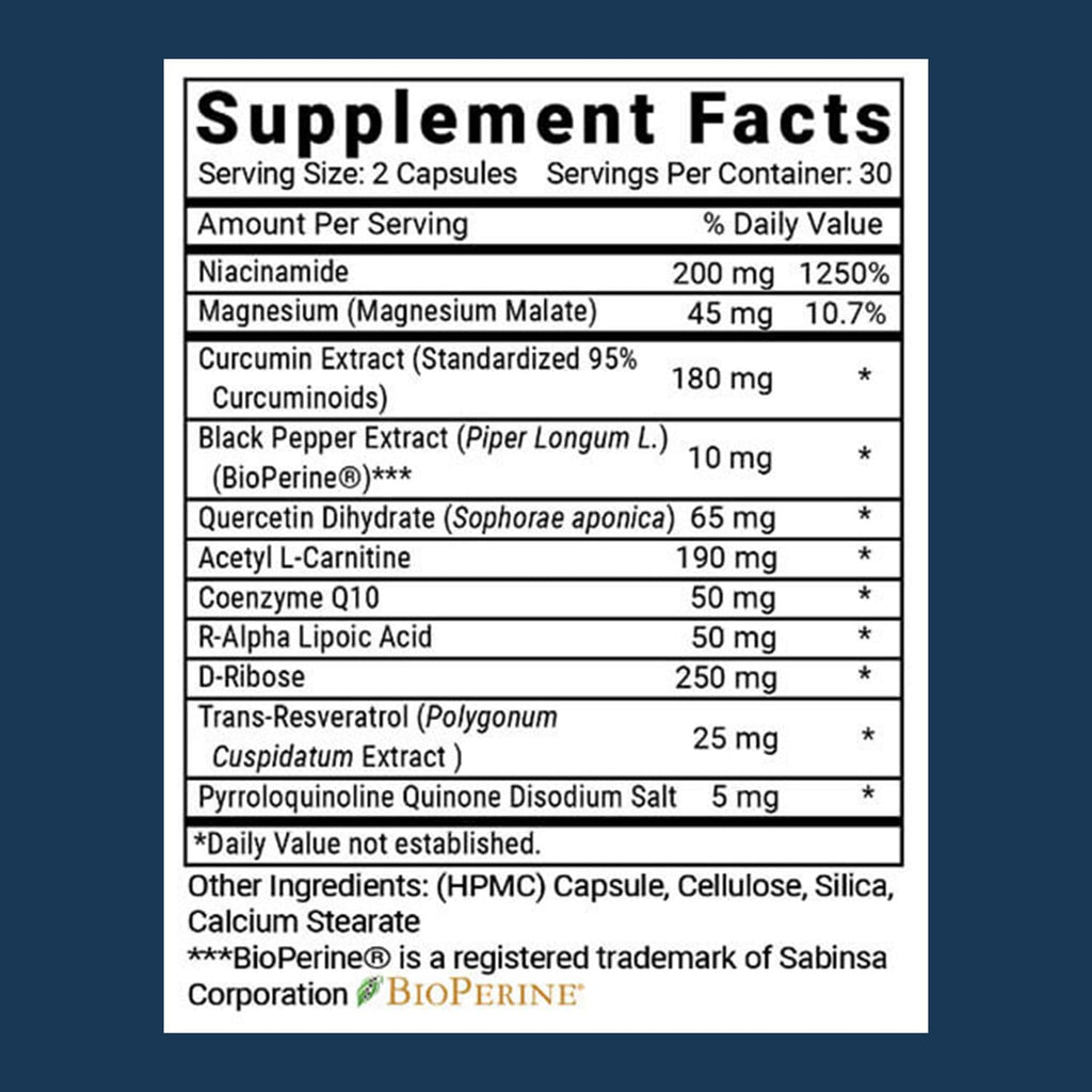 Advanced Bionutritionals – Advanced Mitochondrial Formula Support Supplement, Healthy Aging, Repair, Energy Optimizer with CoQ10, PQQ, Alpha Lipoic Acid, Gluten Free, Vegan, Non GMO (60 Tablets) - TrustMedUSA