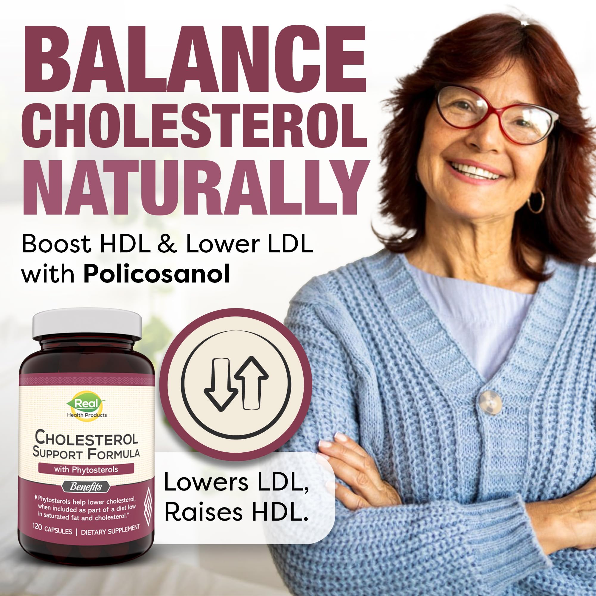 Advanced Cholesterol Health Complex with Plant Sterols. Cholesterol & Lipid Support Supplement for Healthy Heart & Cholesterol Levels for Men & Women. 120 Capsules - TrustMedUSA