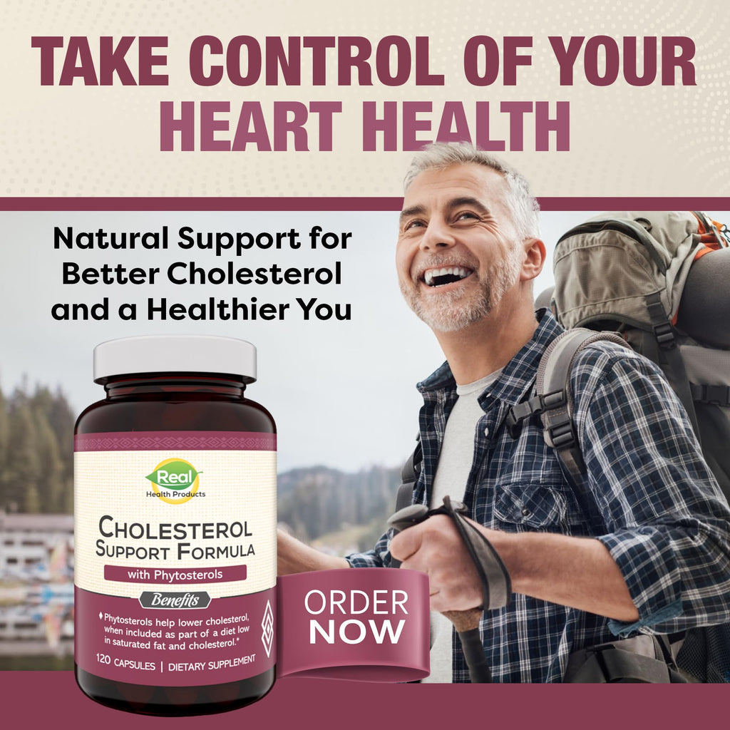 Advanced Cholesterol Health Complex with Plant Sterols. Cholesterol & Lipid Support Supplement for Healthy Heart & Cholesterol Levels for Men & Women. 120 Capsules - TrustMedUSA