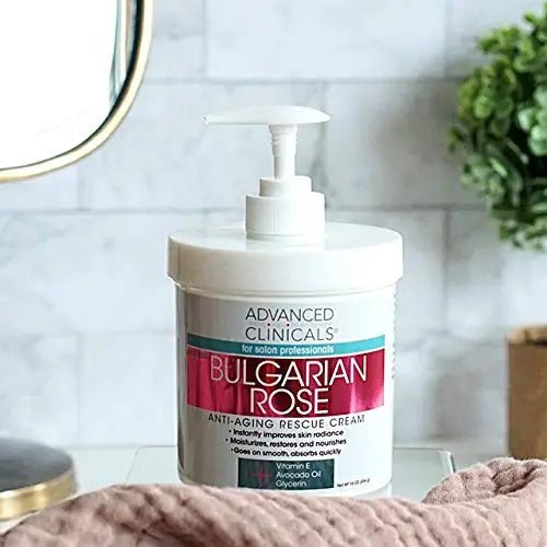 Advanced Clinicals Bulgarian Rose Anti Aging Vitamin E Moisturizer Body Lotion & Face - TrustMedUSA